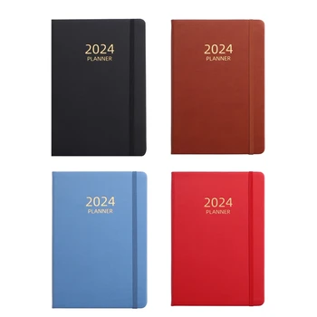 2024 A5 angol menetrendtervező rugalmas szalagos notebook szíj könyv jegyzetfüzet