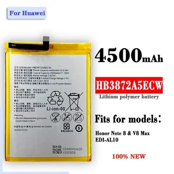Új csere akkumulátor Huawei Honor Note8 EDI-AL10 telefonhoz HB3872A5ECW 4500mAh lítium akkumulátorhoz