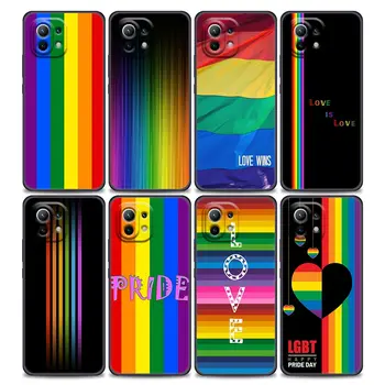 Gay Pride Lesbians LGBT Rainbow jelölés Xiaomi 11 Lite telefontokhoz Xiaomi Mi 11 Lite 5G NE 11T 12 12S 12T 13 Pro fekete borító