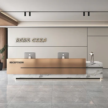 konzol Luxus recepció Executive mosdópénztár fiókok Recepciós íróasztal Iroda Scrivania per Cameretta szalonbútor