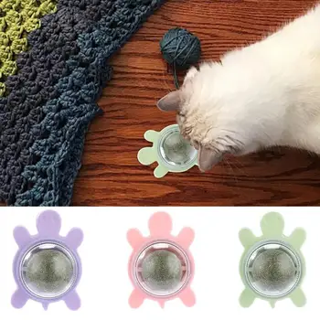 Természetes macskamenta játékok labda 360 fokos falra szerelhető forgatható cica menta nyalogató labda macskamenta snackek rágójátékok fogtisztítás macskajáték