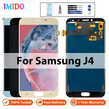 100% Új kijelző a SAMSUNG Galaxy J4 LCD digitalizáló szerelvényhez Cserealkatrészek Samsung SM-J400G SM-J400F SM-J400M
