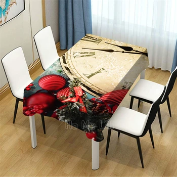 Újévi boldog téglalap asztalborító Piknik Bbq konyha Étkező dekoráció