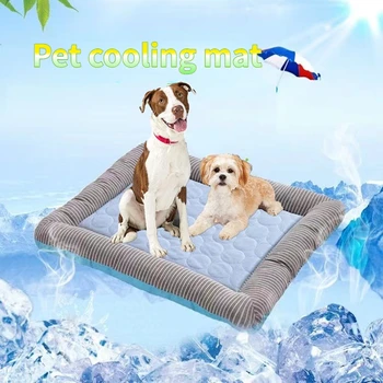 Kutyaszőnyeg hűtő nyári pad kicsi, közepes, nagy kutyáknak Macskák lélegző kisállat kutyaágy macskaágy Nyári mosható kutyakiegészítők