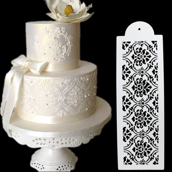 Fondant tortahálós bélyegek sablonok barkácsoláshoz Kézműves készítés Esküvői torta tervezés Műanyag spray sablon Sütifestő forma