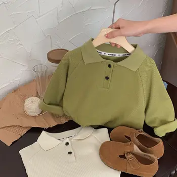 Fehér zöld 2024 Új őszi kapucnis pulóver fiú baba gyerekek kötött Top Fashion alkalmi pulóver 2 3 4 5 6 7 8 9 10 éves pulóverek