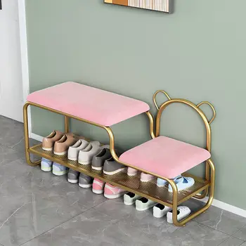Nordic Light Luxus cipőpelenkázó szék Egyszerű cipőszekrény Nappali bútor pad tároló cipőtartó kreatív kreatív szék