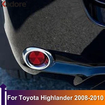 Toyota Highlander Kluger 2008 2009 2010 króm hátsó hátsó fényvisszaverő ködlámpa hátsó ködlámpa burkolat burkolat matrica autó stílus