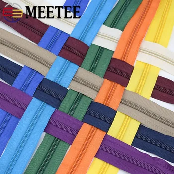 Meetee 5# 5/10Meters Nylon cipzár +húzó csúszkák otthoni textilhez Ruházat Poggyásztáskák Paplanhuzat cipzáras varró kiegészítők AP672