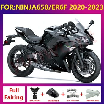 Kawasaki Ninja650 Ninja 650 EX650 2020 2021 2022 2023 Motorkerékpár teljes burkolati készlet illeszkedő karosszéria burkolatkészletek készlet fekete szürke