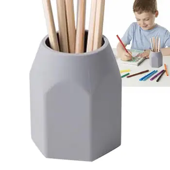 Tollszervező asztali szilikon ceruzatartóhoz Tolltartó Csésze írószer tároló íróasztal dekoráció Geometriai ceruzacsésze tolltartó Szervező