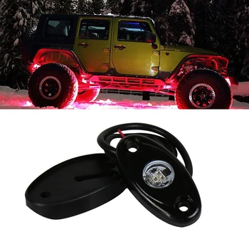 Universal Fit 9W nagy teljesítményű alváz Glow Trail Rig lámpa LED szikla fénykészlet Jeep teherautóhoz SUV terepjáró Xenon fehér
