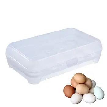 Tojástartó tartály 15 rácsos tojáshordozó doboz hűtőszekrényhez Szivárgásmentes tojástálca kocsiadagoló konyhai hűtőszekrényhez
