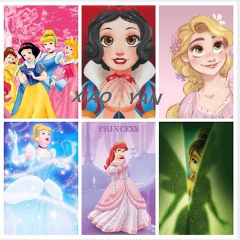 Disney rajzfilm hercegnő mese gyémánt festmény DIY keresztöltés lakberendezés hímzés pillangó lány teljes gyémánt mozaik