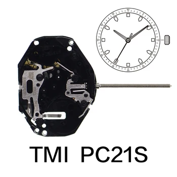 TMI PC21 mozgás Miyota PC21s kvarc mozgáshoz Óra alkatrészek javítási tartozékai Elektronikus 3 kéz mozgás csere 2035