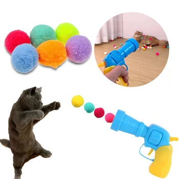 Interaktív indítási képzés Macskajátékok Kreatív kiscicák Mini Pompoms játékok Stretch plüss labda játékok Macska kellékek Kisállat áruk háziállatok számára