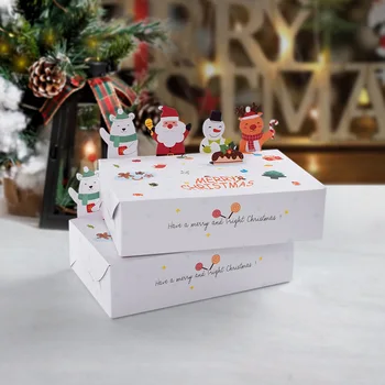 10DBS 3D aranyos állatcímkék Díszdoboz Karácsonyi parti cukorka süti doboz csomagolás Kreatív ajándékcsomagolás gyerekeknek és vendégeknek
