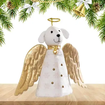Karácsonyfa angyal topper kutya angyalfa teteje karácsonyra Lógó angyaldíszek Karácsonyi medálok esküvőre