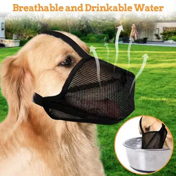 Pet Mesh szájkosár lélegző állítható harapásgátló ugatásgátló szájmaszk védőburkolat kis, közepes, nagy kutyáknak
