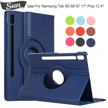 Samsung Galaxy Tab S9 S8 Ultra 14.6 S7 Plus FE 12.4 Case 360 forgó állványos táblagép fedél Samsung Tab S9 S8 S7 11