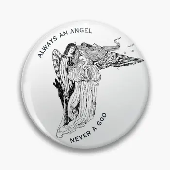 Mindig egy angyal Soha egy Isten Puha gombos tű Nők Rajzfilm dekoráció Kalap Szerető jelvény Bross Fém Kreatív Aranyos ruhák Gallér Vicces