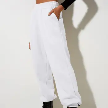 Soft Touch nadrág Puha meleg női melegítőnadrág magas rugalmasságú derékkal Bokapántos egyszínű alkalmi tavaszra kocogáshoz