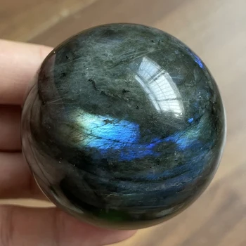 351g Természetes kő labradorit kristálygömb szikla dekoráció durva csiszolt kvarcgömb gyógyítás