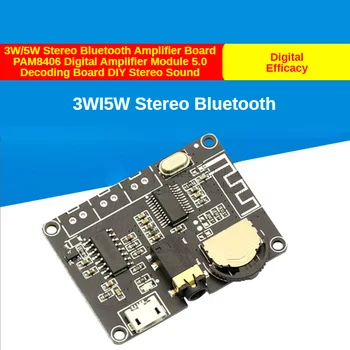 3W / 5W sztereó Bluetooth erősítő kártya PAM8406 digitális erősítő modul 5.0 dekódoló kártya DIY sztereó hang