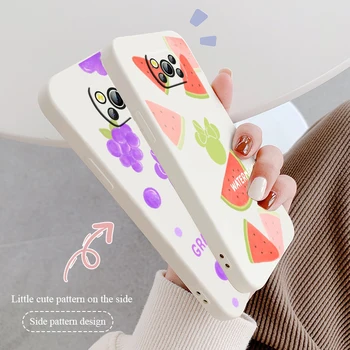 Disney Mickey egér gyümölcs minta Xiaomi Mi Poco X4 X3 C40 C31 C3 M4 M3 F4 F3 GT Pro NFC puha folyékony kötél telefontok tok