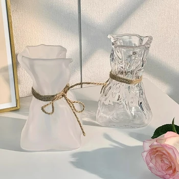 Kreatív origami alakú üvegvázák Nappali díszek Mini váza Asztal átlátszó váza étkezőasztal eszközök Otthoni kiegészítők