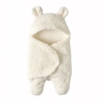 Baba takarók Nyúl alakú Újszülött fotózási kiegészítők Puha pólya csomagolás Meleg flanel baba ágynemű fürdőlepedő
