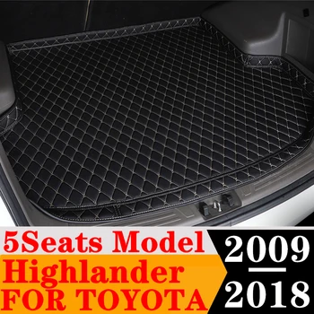 Sinjayer autó csomagtartó szőnyeg ALL Weather AUTO farok csomagtartó csomagtartó szőnyeg Magas oldalú teherszállító betét Toyota Highlander 5Ülések 09-2018
