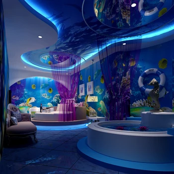 beibehang 3D személyre szabott egyéni teljes sportoló hálószoba óceán tematikus szoba étterem KTV nagy falfestmény tapéta papel de parede