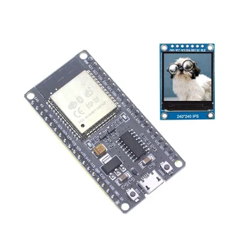 ESP32F modul fejlesztő kártya CH340 illesztőprogram vezeték nélküli WiFi Bluetooth fejlesztőkártya 1,3 hüvelykes színes képernyővel