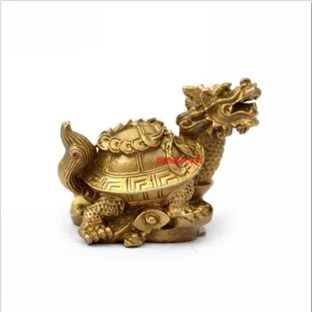 Kína fengshui bronz sárgaréz sárkányteknős teknős gazdagság szerencsés hosszú élettartam szobor fém kézművesség
