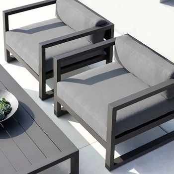 Kültéri kanapégarnitúra kerti teraszra és napozótérre vízálló, napálló és stílusos alumínium bútorok