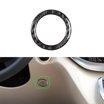 Autó stílus valódi szénszálas belső ajtó hangszórógyűrű fedél védőburkolat Mercedes Benz V-osztály V250 V260 2015-2020