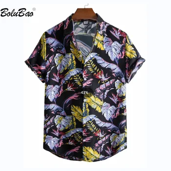 BOLUBAO 2023 Kültéri alkalmi ing férfiaknak Nyomtatott Streetwear rövid ujjú Kiváló minőségű design Hot Selling ing férfiaknak