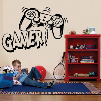 Unterhaltung Gamer Vinyl Wand Aufkleber Spiel Zimmer Für Kinder Zimmer Dekoration Wand Wandmalereien Jungen3564