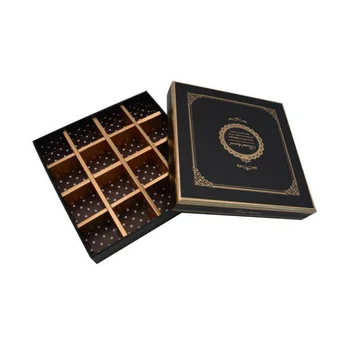 Egyéni luxus csokoládé doboz ajándékcsomagolás Egyedi csokoládé dobozok Sweet Box Favor esküvői nagykereskedelem Cholyn elválasztókkal a Pa számára
