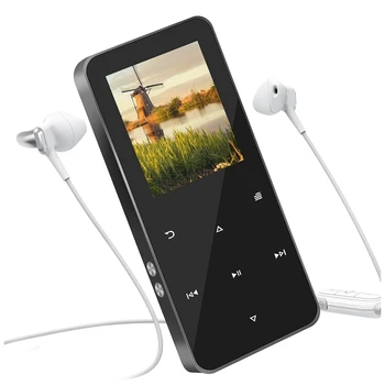  MP3 lejátszó, Bluetooth 5.2 hordozható, nagy hűségű, veszteségmentes hangú zenelejátszó 128 GB-os kártyával / hangszóróval / e-könyvvel Tartós olvasás