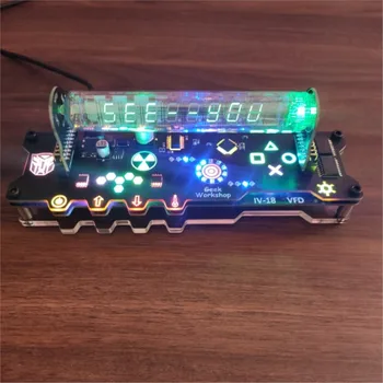 VI-18 Fluoreszkáló csöves óra Art Kreatív technológia érzéki díszek Számítógép asztal, hogy megfeleljen a javasolt izzítócső Cyberpunk