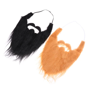 Kézzel készített paróka szakáll Kötött parti dekorációs szakáll férfiaknak és nőknek Ünnepi kalap szakáll paróka kellékek