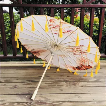 1Pc Ősi gyönyörű olajpapír esernyő Hanfu ősi jelmezfotózás kellék Kínai stílusú klasszikus olajpapír esernyő