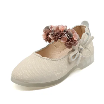 Gyerekek Lányok Party cipők Diákok csúszásmentes Performance bőr lábbeli Egyszínű gyermek esküvői cipők Baby Princess lábbeli