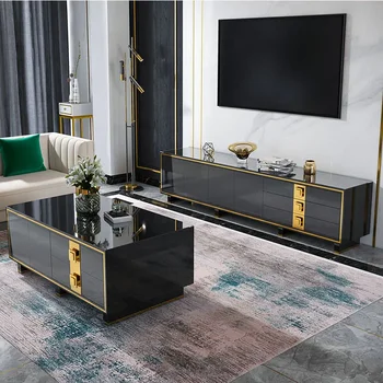 Modern hálószoba dohányzóasztal Nappali konzolok kijelző mobil luxus design tv állvány modern mueble szalon hálószoba bútorok