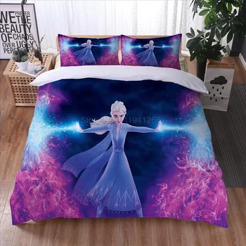 Népszerű Disney Frozen gyermek ágynemű szett rajzfilm paplanhuzat szett párnahuzat Egyszemélyes kétágyas kétágyas queen méretű ágynemű