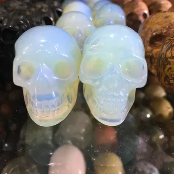 90g Természetes opál kézzel készített koponyakristály gyógyító Reiki lakberendezési kő 1db