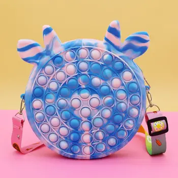 Szupersztár Forró eladás Patkánygyilkos Pioneer Gyermek pénztárca Aranyos táska Szilikon ferde lógó színes kis kerek táska TikTok