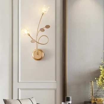 Modern minimalista fali lámpa Európai stílusú fény Luxus éjjeli lámpa, nappali, lépcsőház, előszobai lámpa, lakberendezés